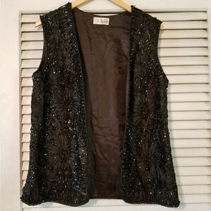 VintageHarzfeld's Kansas City Black Beaded Vest